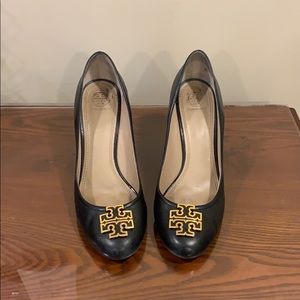 Tory Burch Black Melinda Wedge Heels